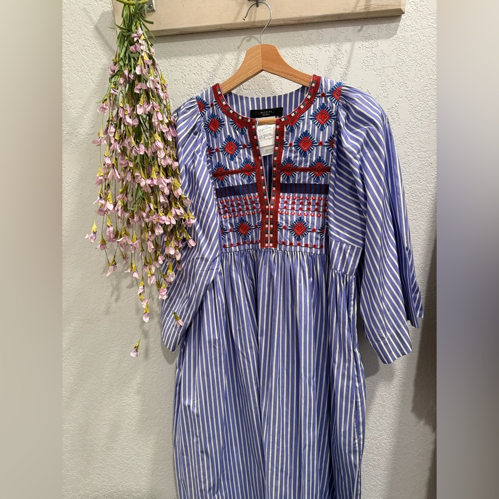 Weekend Max Mara Blue and Red Maxi Dress